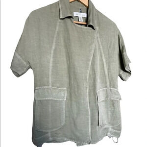 Kenneth Cole  Reaction Linen Blend Double Breasted Jacket Blazer Sz S